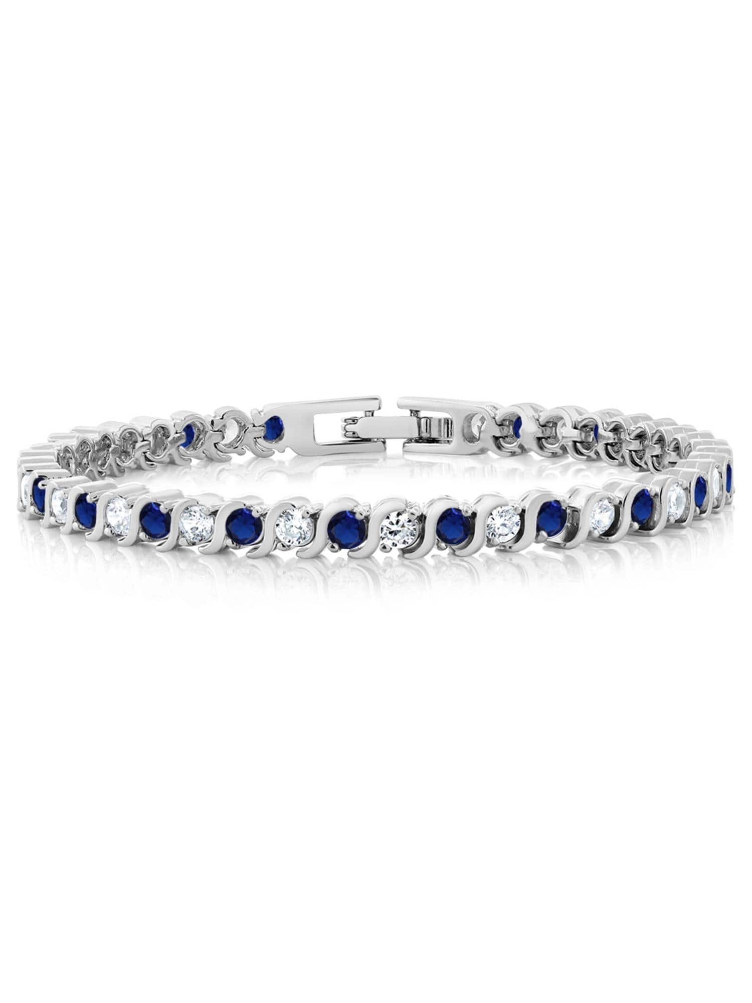 Ruby, Emerald, Sapphire and Diamond 18K White Gold Bracelet – MEMORIA